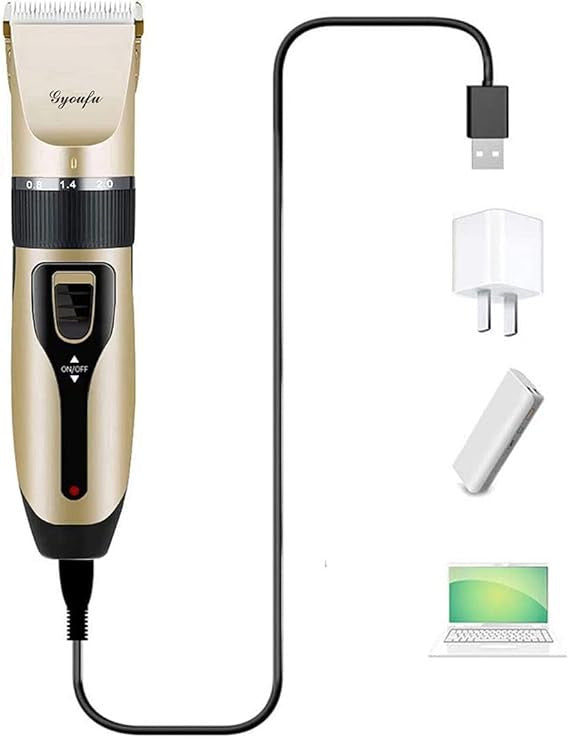 Rechargeable Cordless Dog & Beard Hair Trimmer with Clipper and Shaver