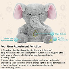 Breathing Elephant Plush with Rhythmic Motion, Music & Lights