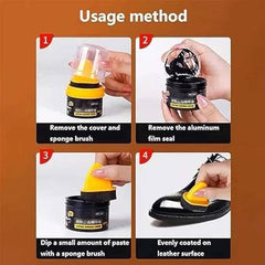 Black Leather Shoe Polish & Repair Cream - Liquid Shoe Polish