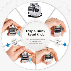 Digital Hand Tally Counter, Finger Counter, 40-70 Character