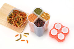 SIXFIRE 4-in-1 Square Food Storage Container Set, Airtight & BPA-Free