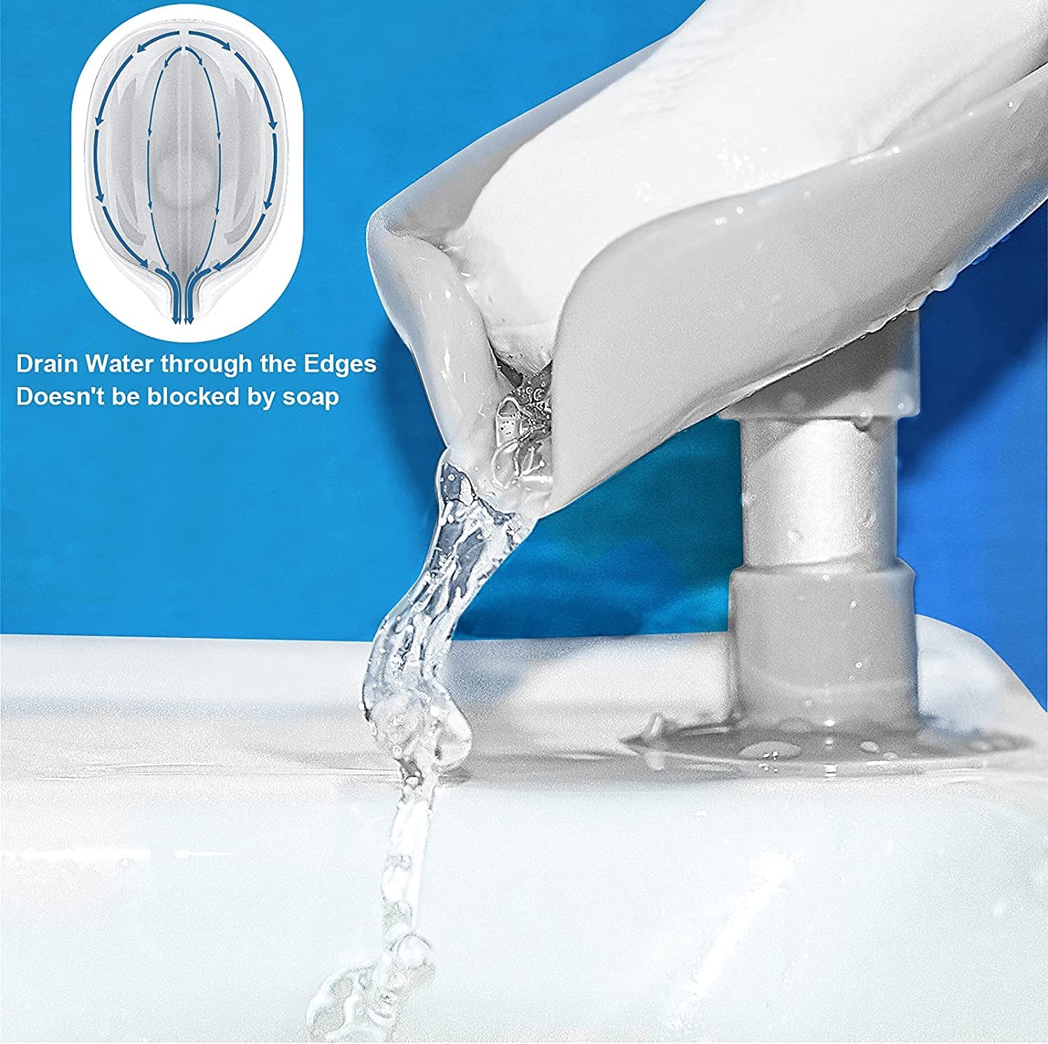 Leaf-Shape Suction Cup Self-Draining Soap Holder  - 1 Pc