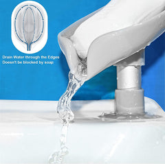 Leaf-Shape Suction Cup Self-Draining Soap Holder  - 1 Pc