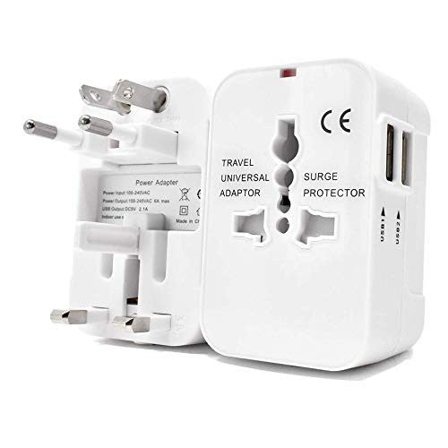Universal Travel USB Adapter with Multi-Region Plug and Surge Protection