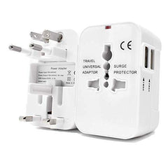 Universal Travel USB Adapter with Multi-Region Plug and Surge Protection