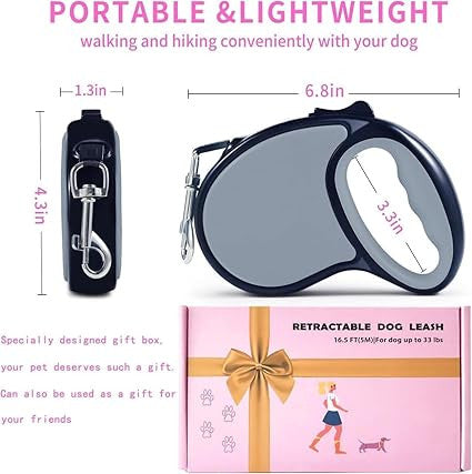 3M Retractable Dog Leash - Durable & Comfortable for Pets
