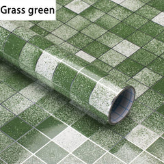 Green Checks Oil-Proof Foil Paper & Sticker for Kitchen