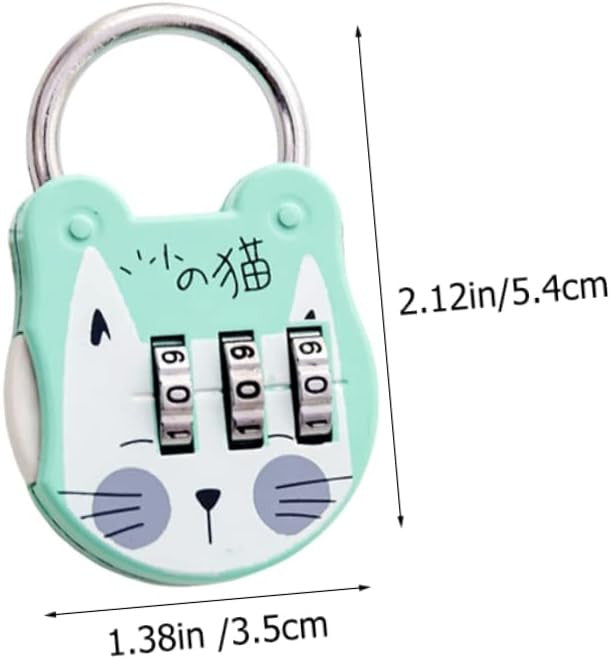 Mini 3-Digit Stainless Steel Password Lock for Luggage & Cabinets
