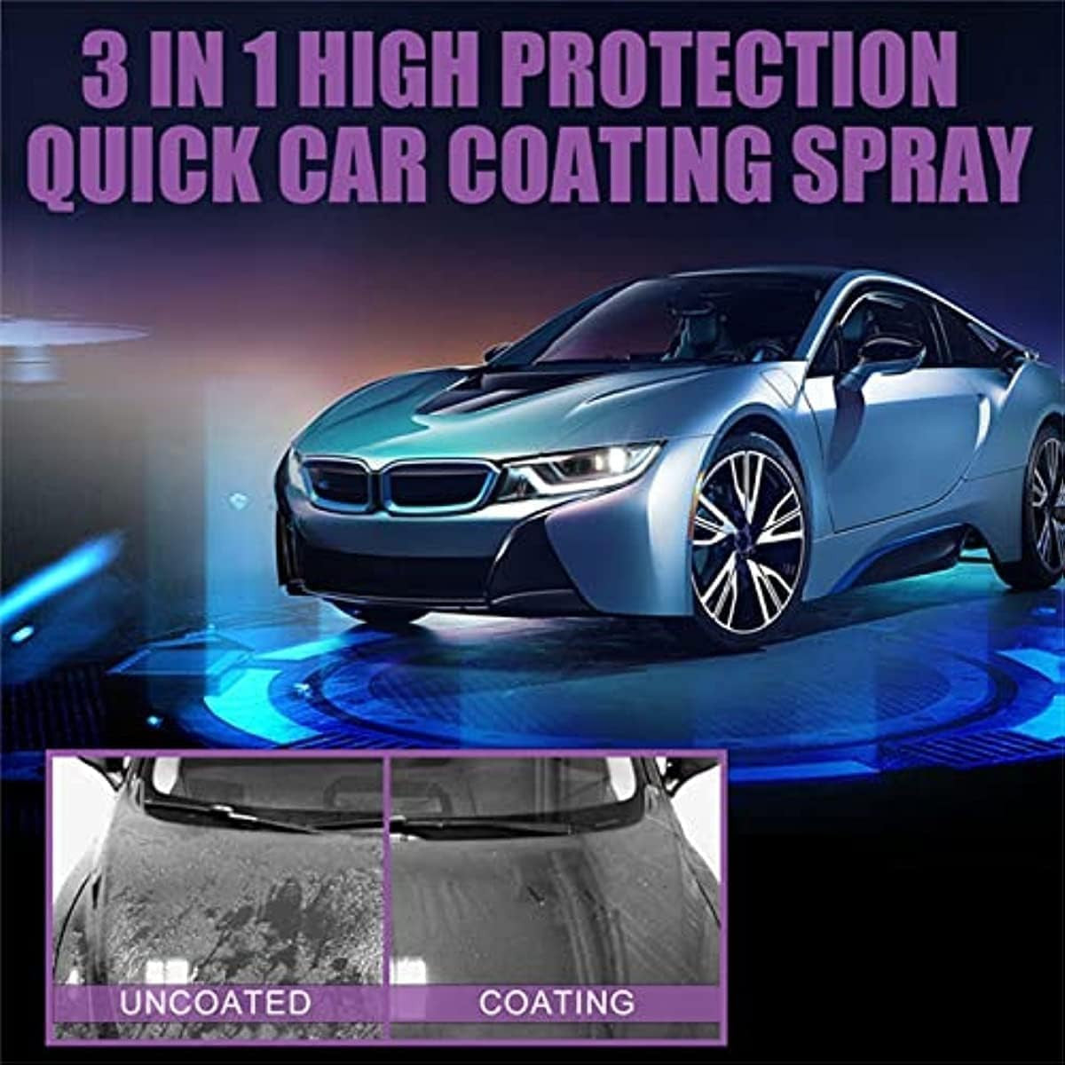 3-in-1 Car Coating Spray: Waterless Wash, Shine & Protection