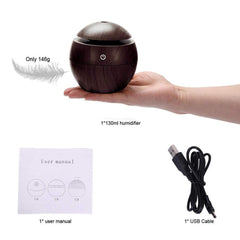 Dark Wooden Aroma Diffuser & Humidifier for Bedroom & Office