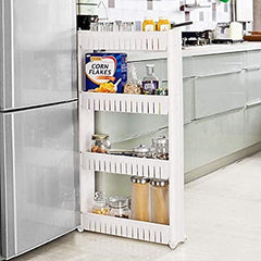 4-Layer Slim Storage Rack for Kitchen Bathroom & Bedroom Organization