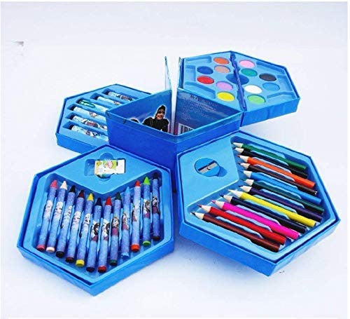 46-Piece Color Box Art Set for Kids & Artists with Crayons, Pencils & Watercolors