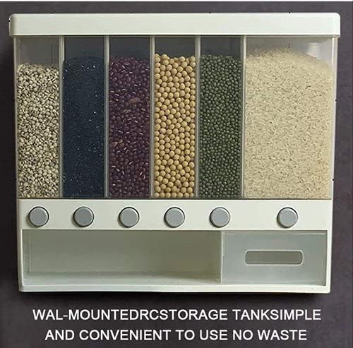 6-Compartment Wall Mount Food Storage Container with Sealing Lid