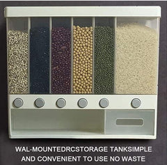 6-Compartment Wall Mount Food Storage Container with Sealing Lid