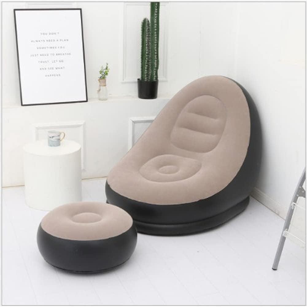 Inflatable Flocking Lounge Chair for Adults – Indoor & Outdoor Use
