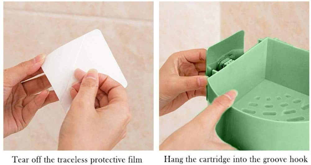 Strong Adhesive Triangle Corner Shelf for Bathroom & Kitchen Storage