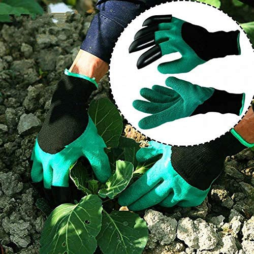 Durable Puncture-Resistant Garden Gloves with Built-In Claws for Digging and Planting