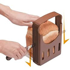 Foldable Adjustable Bread Slicer Cutter for Toast, Bagel & Loaf