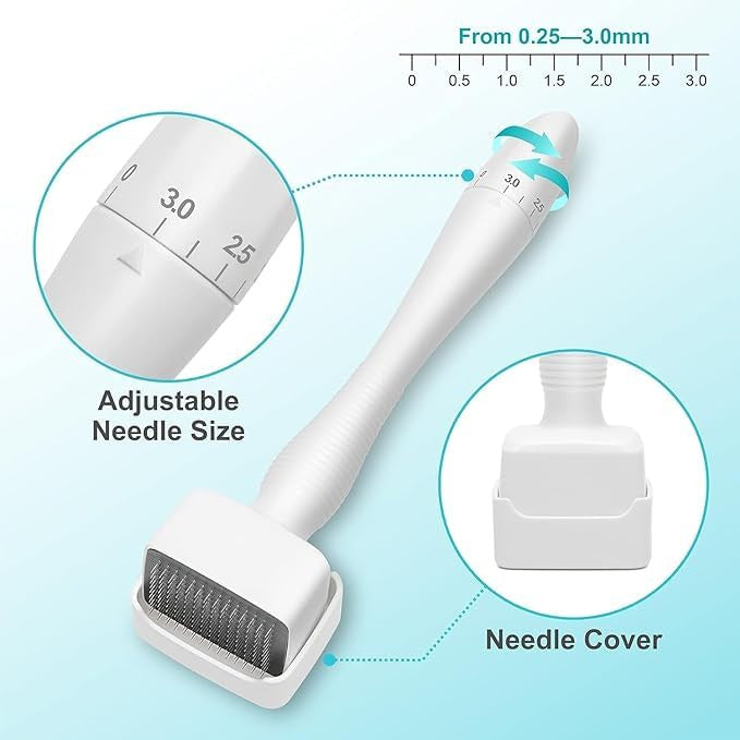 Adjustable Stamping Derma Roller Kit for Microneedling & Skin Rejuvenation
