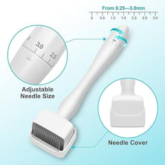 Adjustable Stamping Derma Roller Kit for Microneedling & Skin Rejuvenation