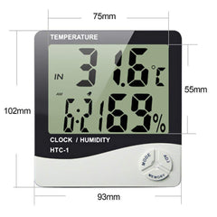 HTC Digital & Analog Wall & Desk Clock with Weather & Alarm Features