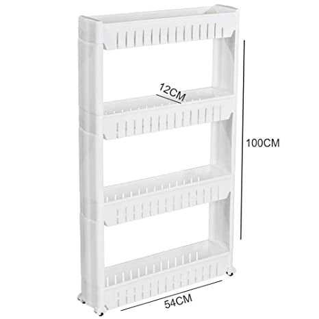 4-Layer Slim Storage Rack for Kitchen Bathroom & Bedroom Organization
