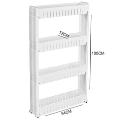 4-Layer Slim Storage Rack for Kitchen Bathroom & Bedroom Organization