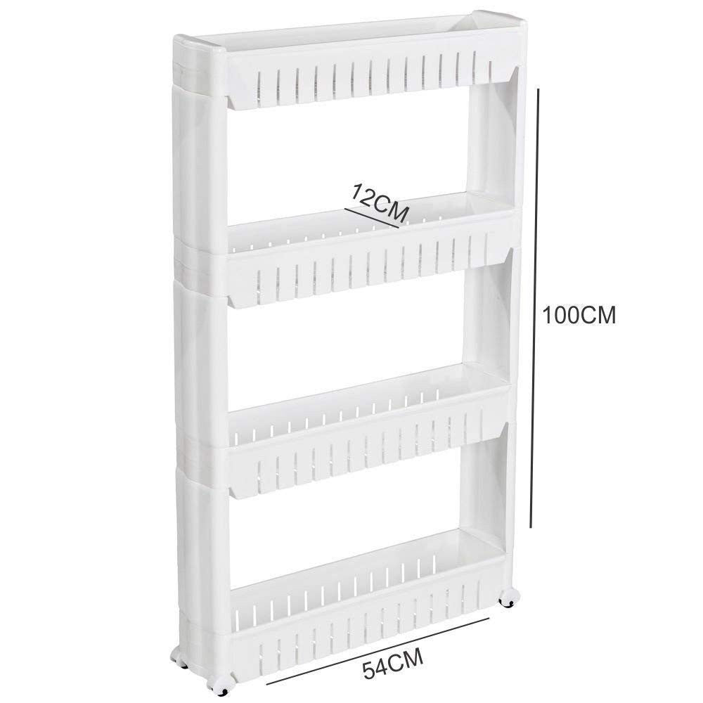 4-Layer Slim Storage Rack for Kitchen Bathroom & Bedroom Organization