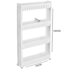 4-Layer Slim Storage Rack for Kitchen Bathroom & Bedroom Organization