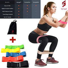 5-Piece Exercise Band Set for Squats & Workouts - Home & Therapy