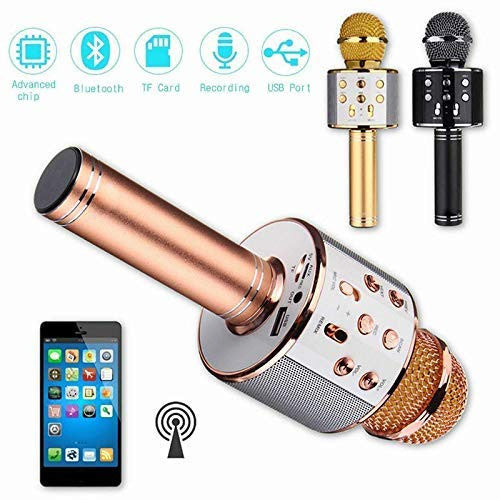 Wireless Bluetooth Round Microphone for Karaoke and Events