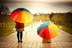 Large Rainbow Umbrella for Kids and Adults