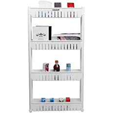 4-Layer Slim Storage Rack for Kitchen Bathroom & Bedroom Organization