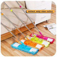Microfiber Flat Mop with Steel Handle for Easy Floor Cleaning