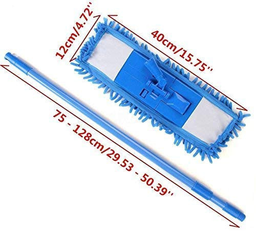 Microfiber Flat Mop with Steel Handle for Easy Floor Cleaning