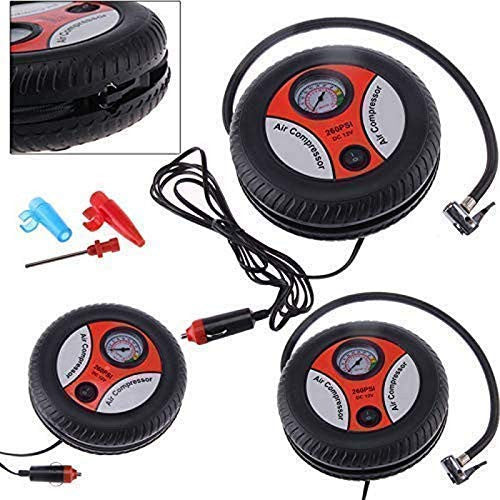 Portable 12V Electric Air Compressor Pump for Car, Bike & Inflatable Items
