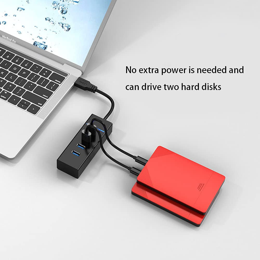 4-Port USB Hub with 1.2m Cable, USB 3.0, Bluetooth Support