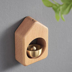 Triangle Wooden Door Bell - Elegant Doorbell with Wooden Design