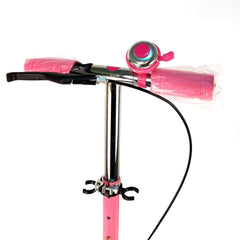 Kids Pink 3-Wheel Foldable Scooter with Brake, Bell & LED