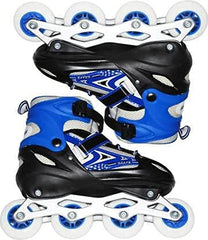 Blue LED Light-Up Inline Skates for Kids and Adults