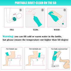 Portable Travel Bidet Bottle with Angled Nozzle Spray