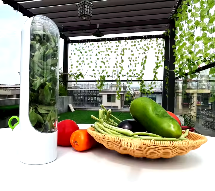 Fresh Herb Saver Capsule Case for Fridge - Keep Herbs Fresh