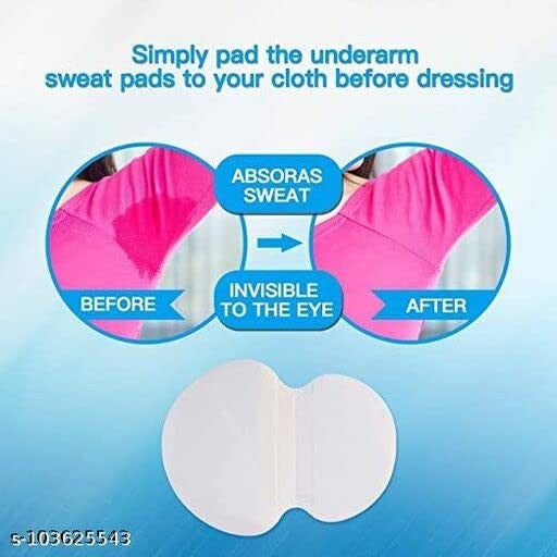 Disposable Armpit Sweat Pads - 10 Pack, Invisible Underarm Shields