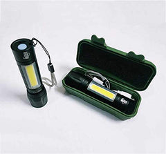 2-in-1 Mini Rechargeable LED Torch with Adjustable Focus for Outdoor & Emergency