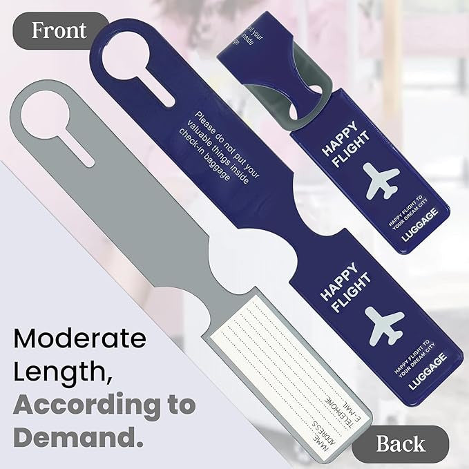 Silicone Travel ID Label & Luggage Tag - Durable & Easy to Spot