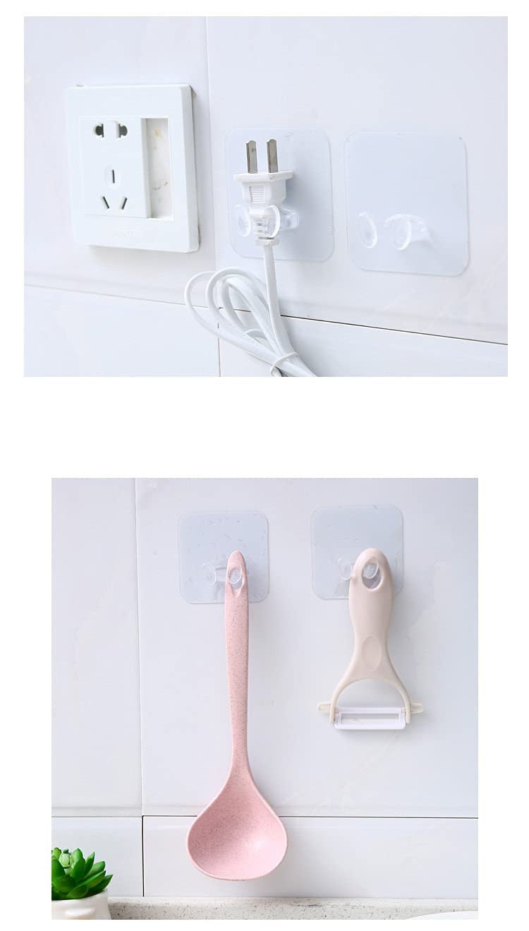 Transparent 2-in-1 Sticker Hook, Wall-Mounted, Multi-Function Storage(1 Pcs)