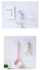 Transparent 2-in-1 Sticker Hook, Wall-Mounted, Multi-Function Storage(1 Pcs)