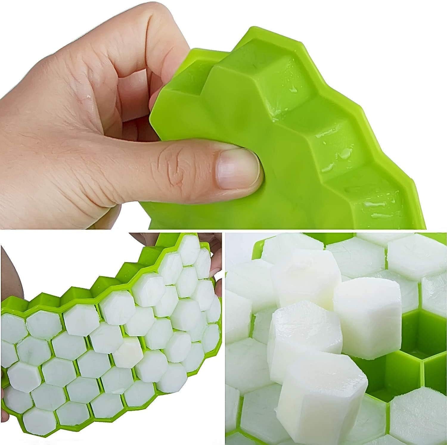 Honeycomb Silicone Ice Cube Tray with 24 Cubes for Drinks