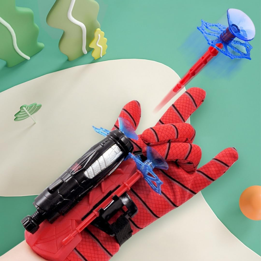 Spider Web Shooter Toy Set with Gloves and Hero Launcher