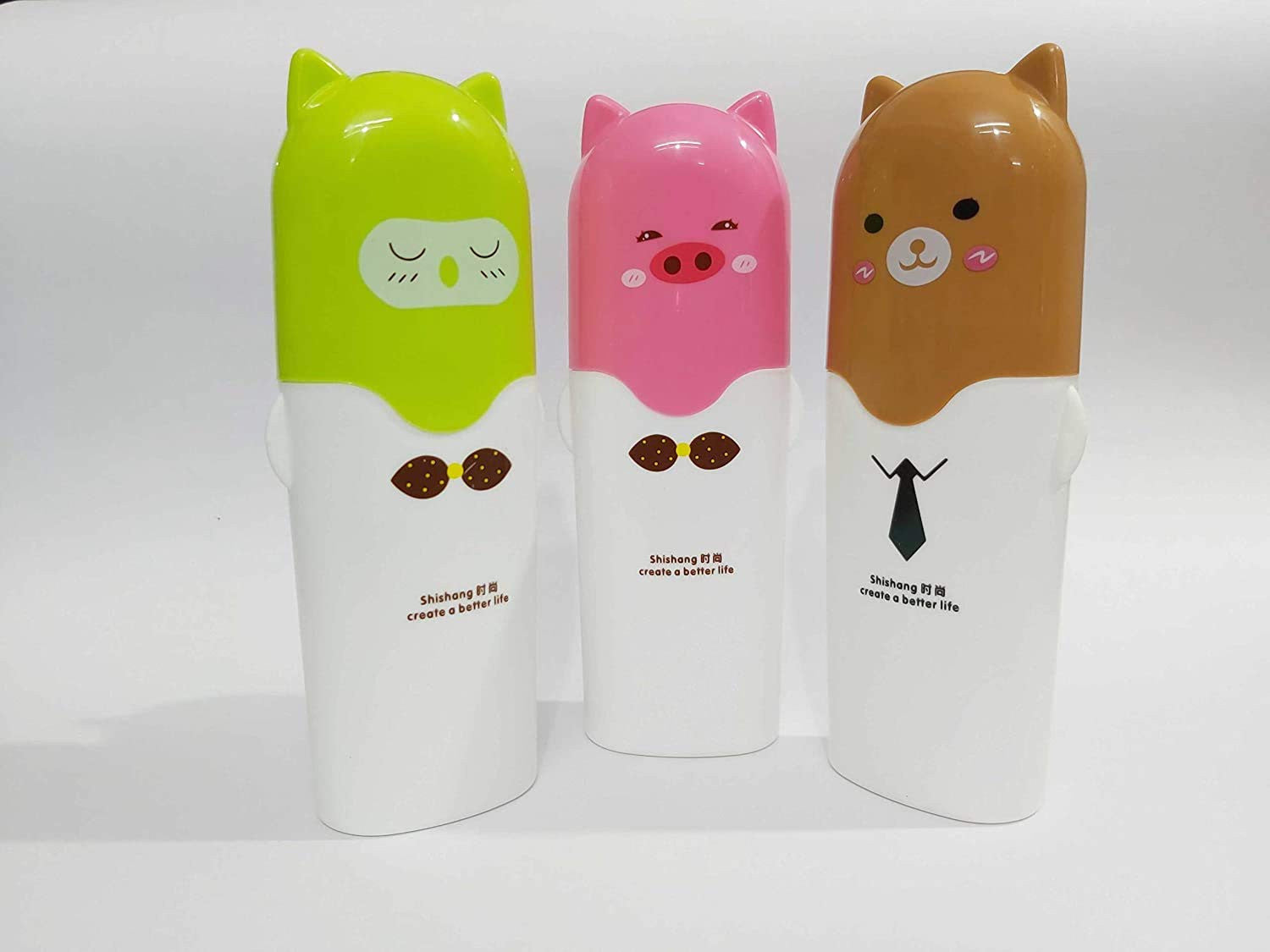 Cute Cartoon Animal Plastic Travel Toothbrush Holder Case